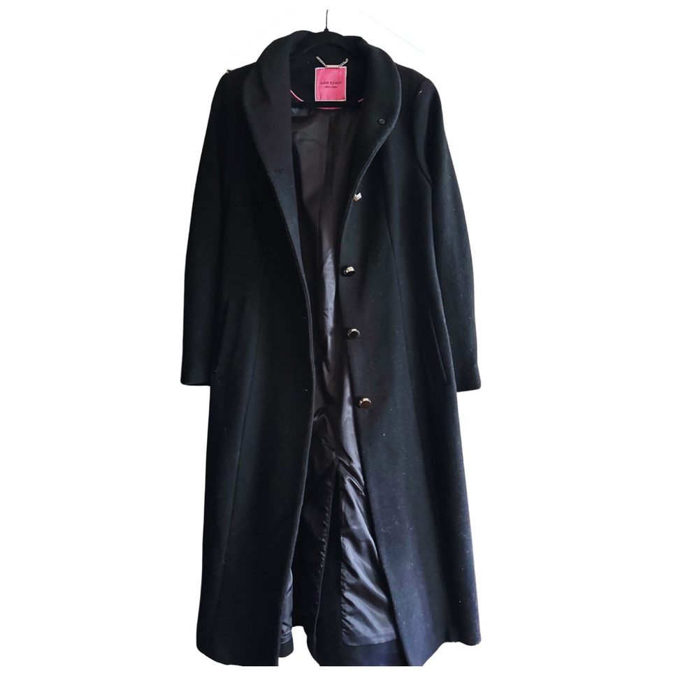 Kate Spade Classic Black Pea Coat